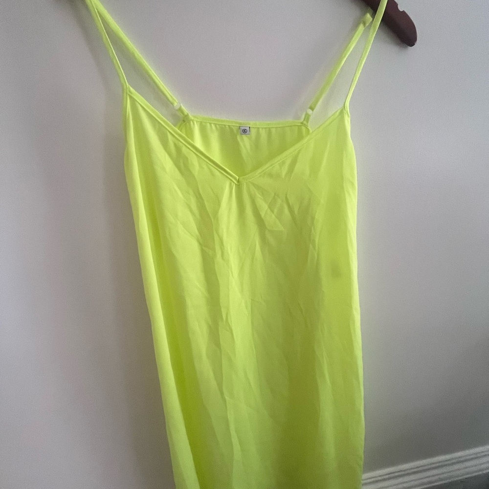 Neon Yellow Slip Dress